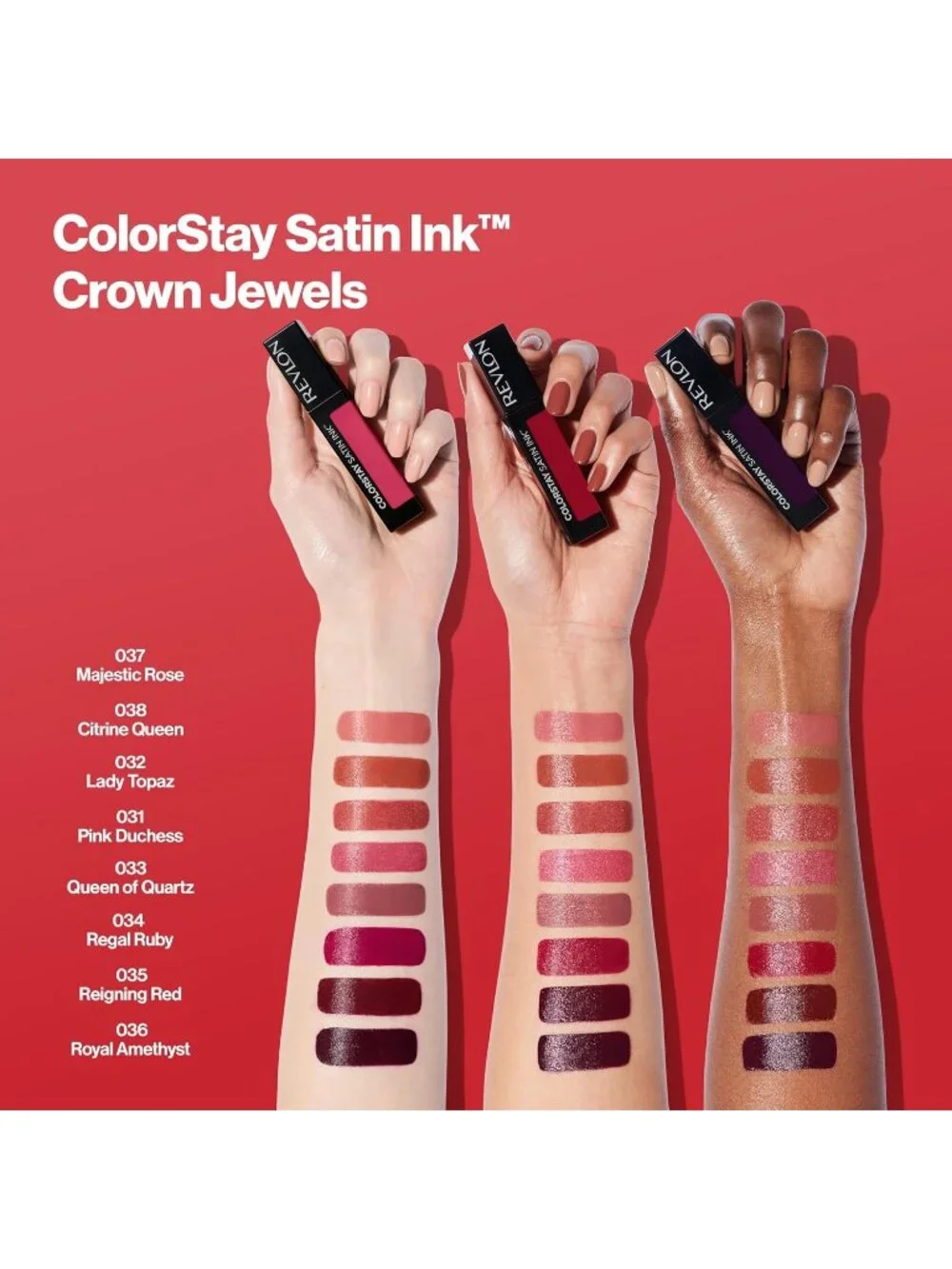 Revlon 037 Majestic Rose Colorstay Satin Ink Longwear Hydrating Liquid Lipstick